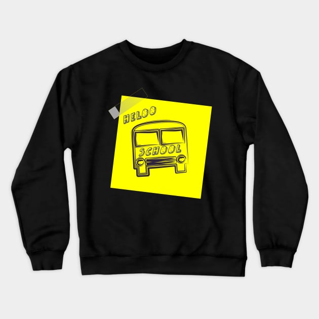 school bus Crewneck Sweatshirt by Ahmed ALaa